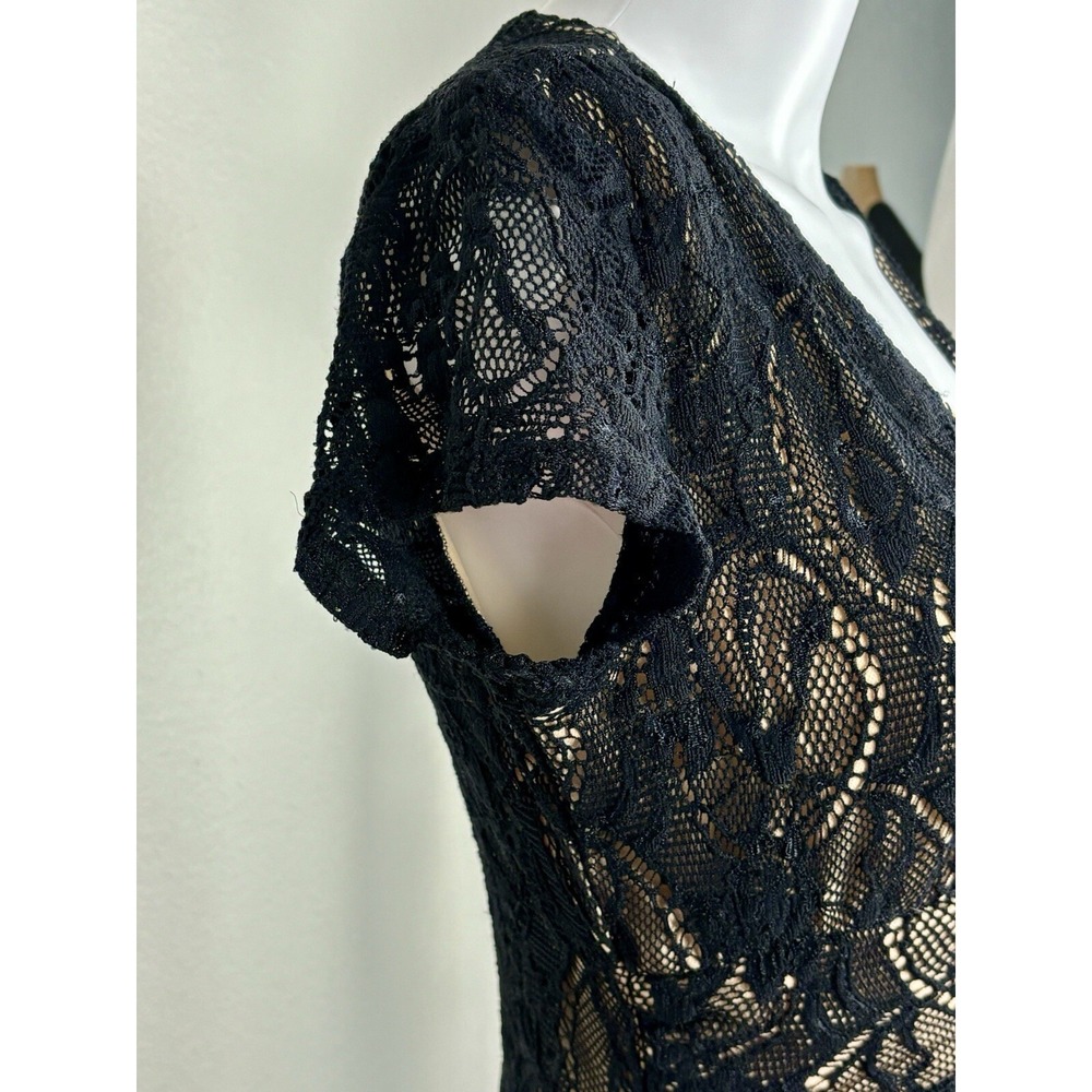 VTG Karen Alexander Boston Proper Black Lace Cocktail Dress Sz‎ 6 WhimsyGoth Y2K - Picture 4 of 14